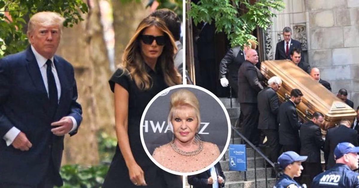 Trump At The Funeral Of His Wife Ivana