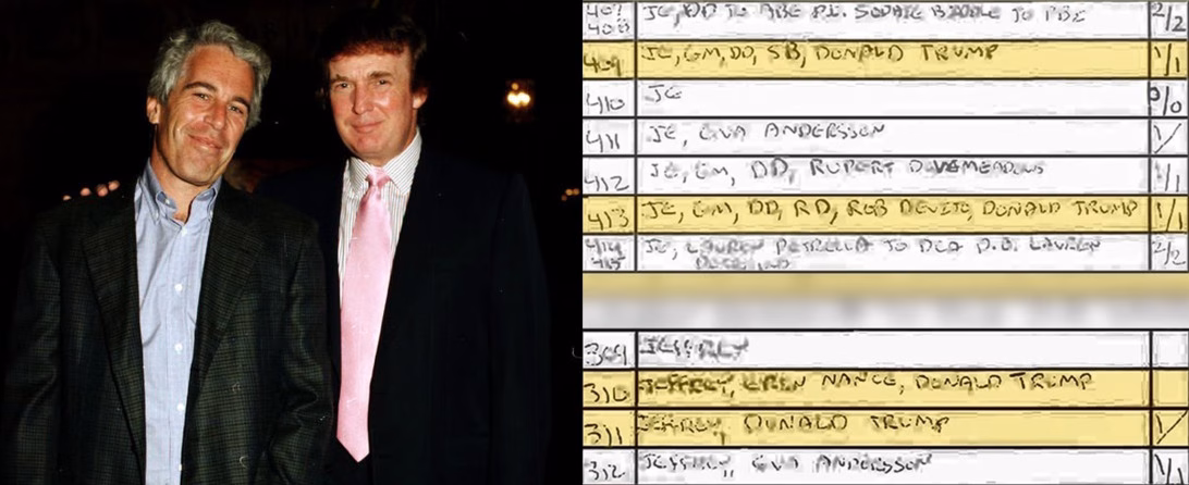 Donald Trump Jeffrey Epstein Flight Logs