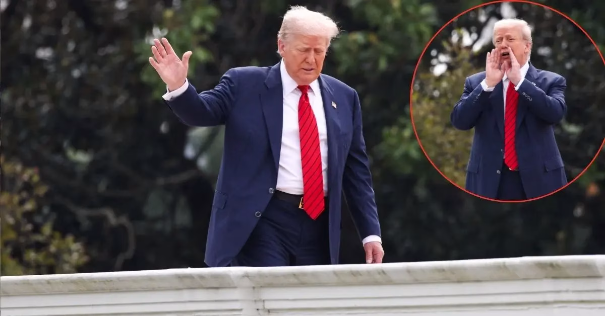 Trump Walks On White House Roof and Rambles