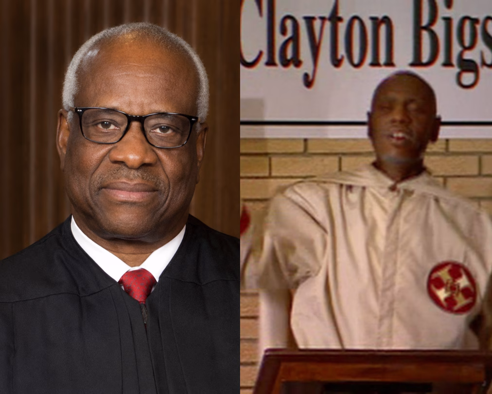 Justice Thomas and Clayton Bigsby, a blind African-American man who, unaware of his own race